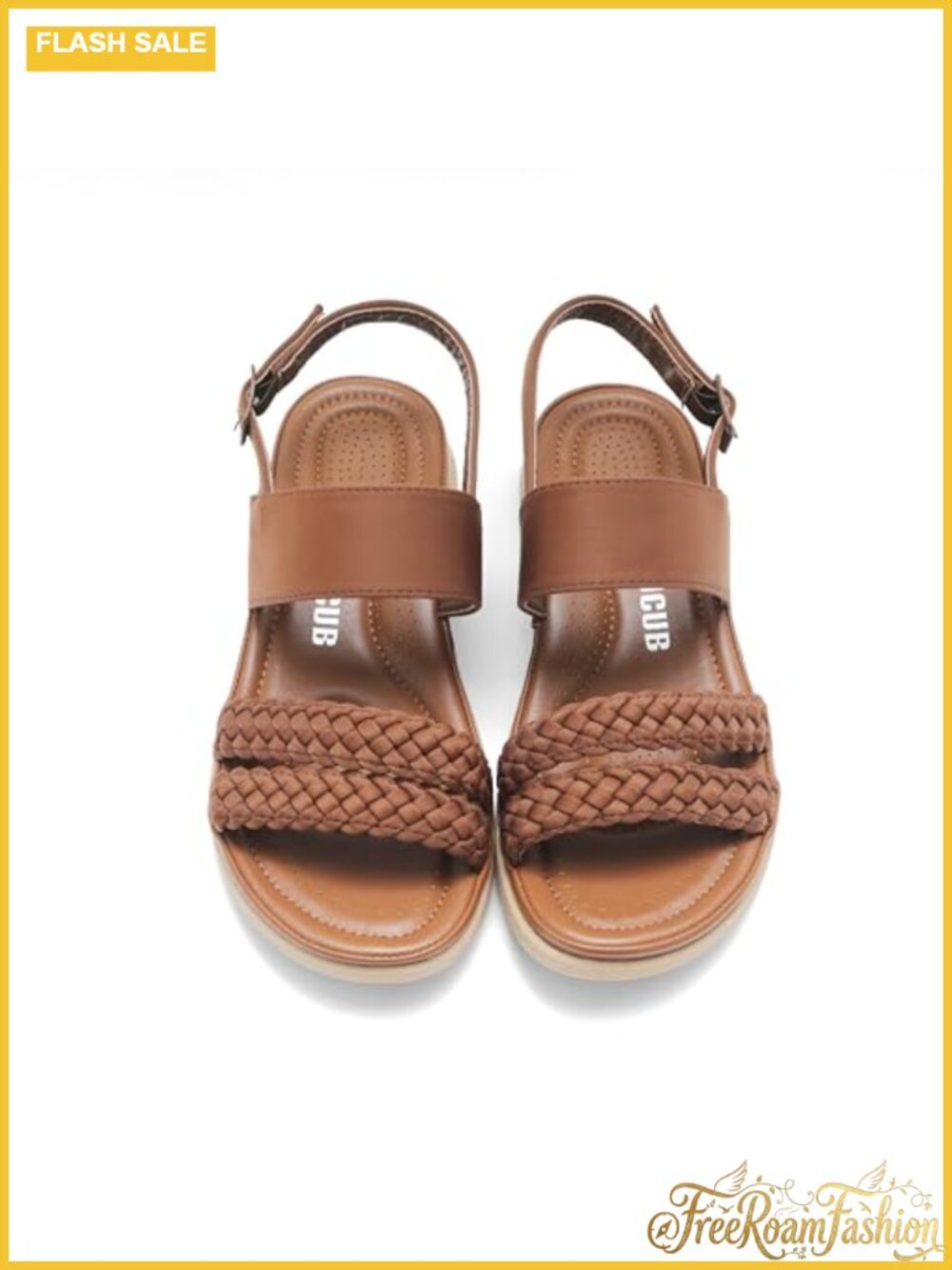 Women's Platform Sandals Braided Ankle Strap Open Toe Slingback Comfortable